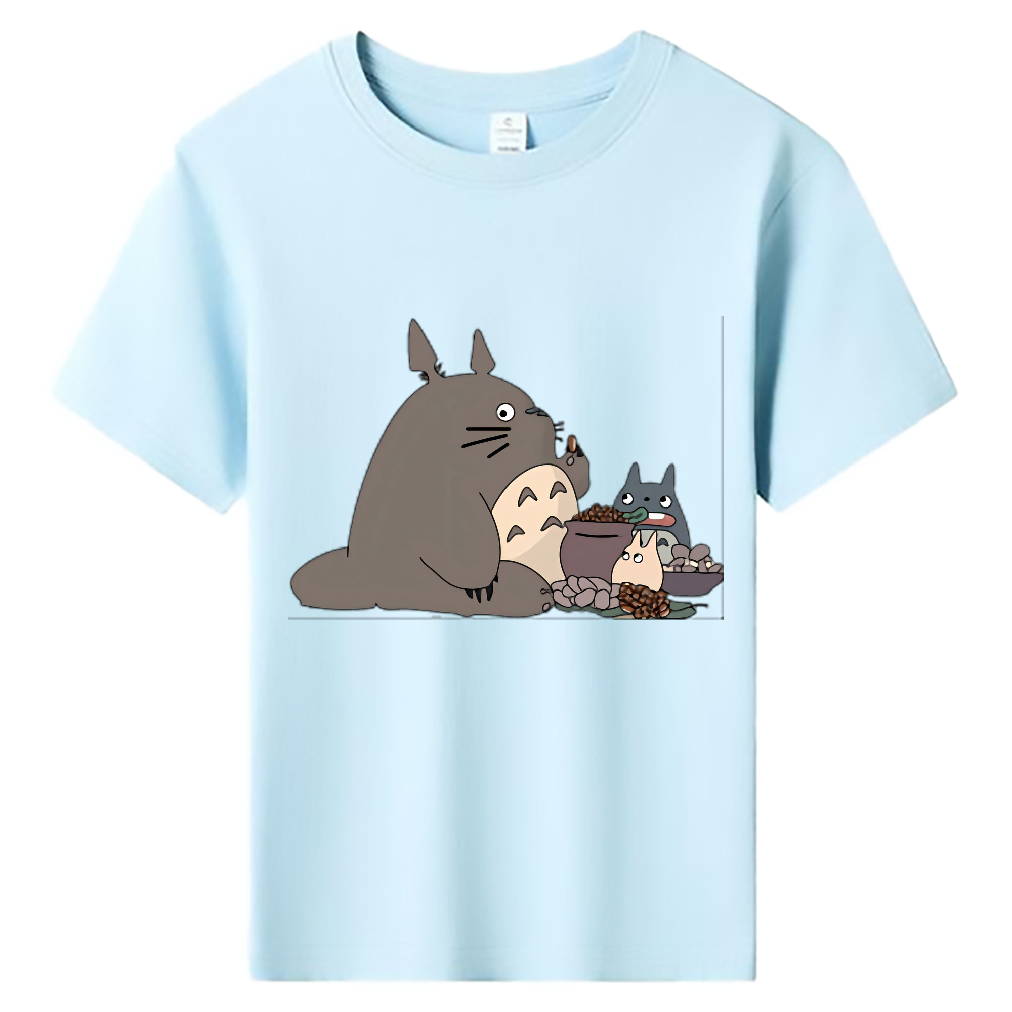 （画像用） となりのトトロ 草壁メイ 草壁サツキ My Neighbor Totoro Satsuki Kusakabe Mei Kusakabe 綿100％キッズTシャツ（フロントプリント）